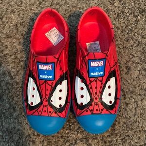 Never worn native Spider-Man shoes